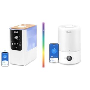 LEVOIT Smart Luftbefeuchter, Warm-/Kalter Nebel max 550 ml/h & 3L Top Fill Luftbefeuchter, 360° Drehbare Düse Cool Mist Humidifier