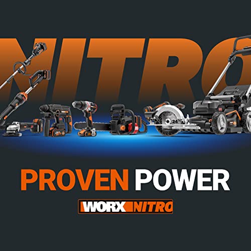 WORX NITRO WX352 Akku Schlagbohrschrauber Set 20V - bürstenloser Motor - zum Schrauben, Bohren und Schlagbohren - 60Nm - 2-Gang-Getriebe & LED-Licht - inkl. 2x20V 2Ah Akkus & 2A Schnellladegerät – Bild 2