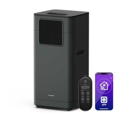 Klarstein Breeze Box 9K Klimaanlage – 9000 BTU, für Räume bis 32 m², Smart App & Sprachsteuerung, 3-in-1: Kühlen, Entfeuchten, Ventilator, Energieeffizienz A, mit Abluftschlauch & Fensterdichtungsset.