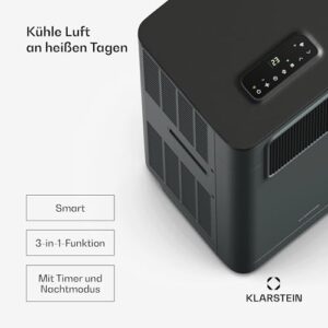 Alternative view of Klarstein Breeze Box 9K Klimaanlage – 9000 BTU, für Räume bis 32 m², Smart App & Sprachsteuerung, 3-in-1: Kühlen, Entfeuchten, Ventilator, Energieeffizienz A, mit Abluftschlauch & Fensterdichtungsset.