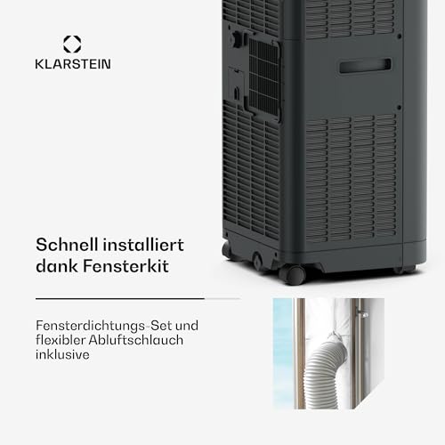 Klarstein Breeze Box 9K Klimaanlage – 9000 BTU, für Räume bis 32 m², Smart App & Sprachsteuerung, 3-in-1: Kühlen, Entfeuchten, Ventilator, Energieeffizienz A, mit Abluftschlauch & Fensterdichtungsset. – Bild 5