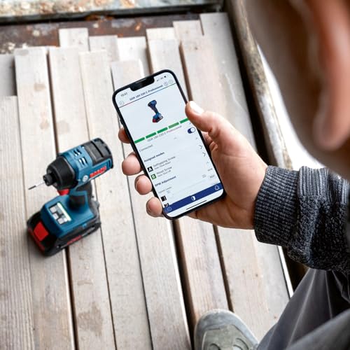 Bosch Professional 18V System Akku Drehschlagschrauber GDR 18V-220 C (bis zu 3.400 min⁻¹, Durchzugskraft von 220 Nm, bürstenloser Motor, inkl. Connectivity-Modul, L-BOXX, ohne Akku/ Ladegerät) – Bild 2