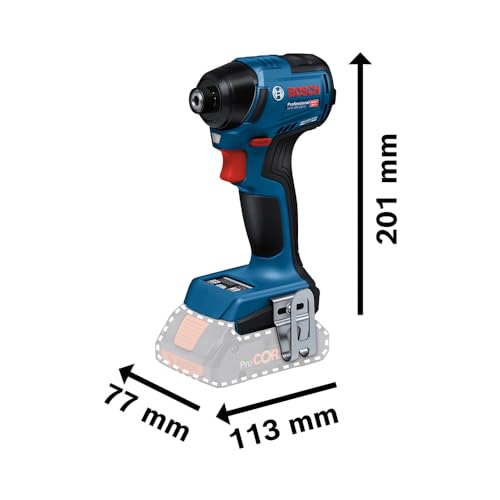 Bosch Professional 18V System Akku Drehschlagschrauber GDR 18V-220 C (bis zu 3.400 min⁻¹, Durchzugskraft von 220 Nm, bürstenloser Motor, inkl. Connectivity-Modul, L-BOXX, ohne Akku/ Ladegerät) – Bild 3