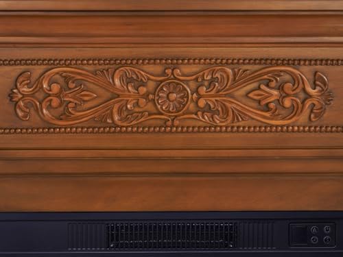ArtiFlame Elektrokamin Toscana AF23BS, Elektrischer Standkamin mit Heizung 1800 W, realistischer 3D-Flammeneffekt, LED-Beleuchtung, Fernbedienung, Timer, Thermostat, Knistereffekt, MDF (Eiche) – Bild 4