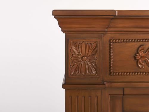 ArtiFlame Elektrokamin Toscana AF23BS, Elektrischer Standkamin mit Heizung 1800 W, realistischer 3D-Flammeneffekt, LED-Beleuchtung, Fernbedienung, Timer, Thermostat, Knistereffekt, MDF (Eiche) – Bild 6