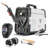STAHLWERK Schweißgerät Mini FLUX 120 ST Digital – Vollausstattung – Fülldrahtschweißen ohne Schutzgas bis 120 A, kompakt, synergischer Drahtvorschub, mit LED-Licht, Lift-TIG- und MMA/ARC-Funktion