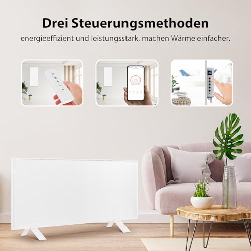 Infrarotheizung WiFi-Steuerung 700 W - Bodenstehend, an der Wand montiert, Infrarot-Heizung energiesparend, mit Fernbedienungsthermostat – Bild 4