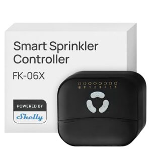 FRANKEVER Sprinkler Controller FK-06X - Smart Sprinkler Controller mit 6 Zonen, betrieben mit Shelly, Wetterbasierte Automatisierung, Integration in Home Assistant, Kompatibel mit 24V AC Systemen