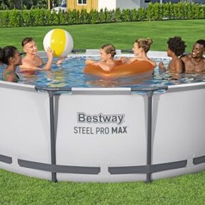 Alternative view of Bestway Steel Pro MAX™ Aufstellpool Komplett-Set mit Filterpumpe Ø 366 x 122 cm, lichtgrau, rund