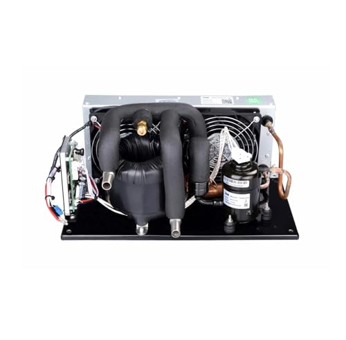 POOIQX Koaxialer Flüssigkeitskühler DV3220E-C, 24 V DC, 200 W Leistung, R134A, kompakt und effizient for Flüssigkeitszyklen,Industrielle Kühlgeräte