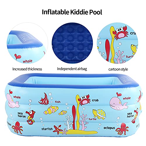 Bonbela Aufblasbarer Kinderpool, Oberirdischer Kiddie-Lounge-Pool für – Bild 2