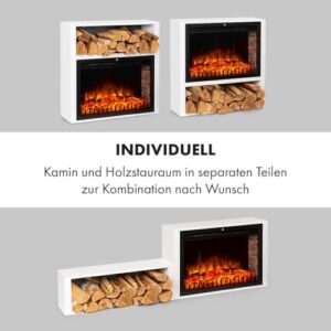 Alternative view of Klarstein Mauna Loa - Elektrokamin Elektroheizung Konvektionsheizung, 1000/2000 W, bis 40 m², Thermostat: 15-30 °C, Flammenillusion, dimmbare LED-Technik, Fernbedienung, Wochentimer, weiß
