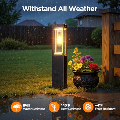 NEEMO Solarlampen für Außen Garten 4 Stück, 2x Größer Solarleuchten für Außen Extrem Hell mit 800 mAh Batterie, IP65 Wasserdicht Modern Solarleuchten Garten Deko für Rasen Terrasse Weg – Bild 5