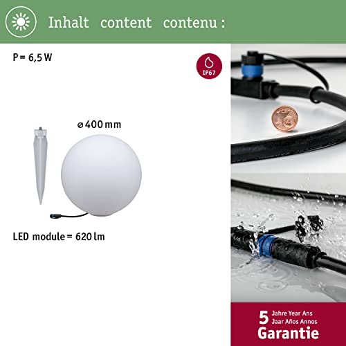 Paulmann 941.78 Outdoor Plug & Shine Lichtobjekt Globe IP67 3000K 24V 94178 Kugelleuchte Aussenleuch – Bild 4