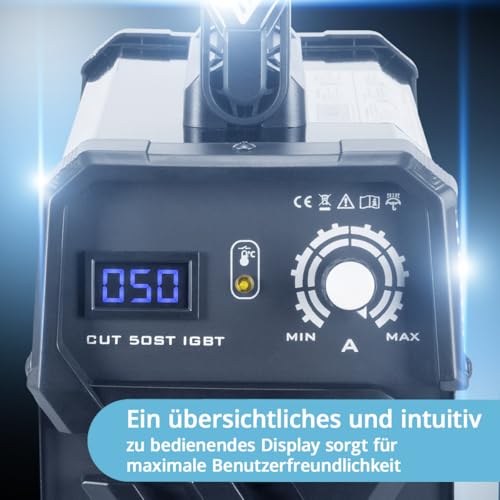 STAHLWERK Plasmaschneider CUT 50 ST IGBT - Plasmaschneidgerät mit 50 A, bis 14 mm Schneidleistung, für lackierte Bleche & Flugrost geeignet, mit HF-Zündung & Überhitzungsschutz – Bild 6