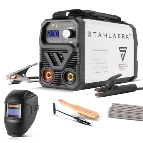 STAHLWERK Elektroden-Schweißgerät ARC 200 MD – Vollausstattung – flexibel einsetzbar ohne Gas, kompakt, leicht, MMA, E-Hand, 200 A, Smartkühlung, Überhitzungsschutz, Hotstart, Anti-Stick-Funktion