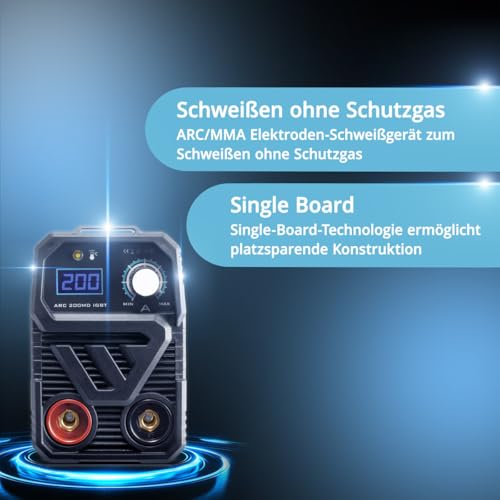 STAHLWERK Elektroden-Schweißgerät ARC 200 MD – Vollausstattung – flexibel einsetzbar ohne Gas, kompakt, leicht, MMA, E-Hand, 200 A, Smartkühlung, Überhitzungsschutz, Hotstart, Anti-Stick-Funktion – Bild 3
