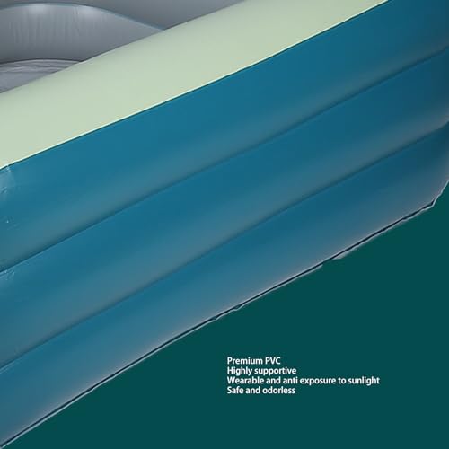 Generic Aufblasbarer Pool, Aufblasbarer Familienpool, Interessantes PVC-Material, Harmlos, Verdickt, groß, mit Überdachung für für den Außenbereich (Green) – Bild 2