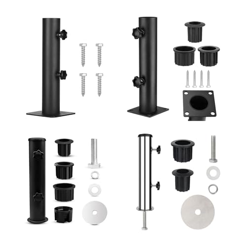 Quadratischer Stahl Sonnenschirm Regenschirm Halterungs Klemmen Basisständer Langlebig Und Stabil Für Außenterrassen Garten Picknicktisch Dock Pontons Halterungs Klemmen Docks Restaurant Camping – Bild 7