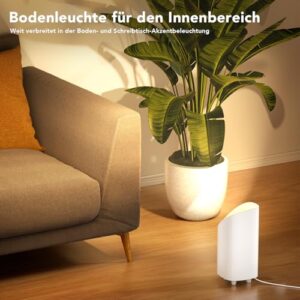 Alternative view of BENMA LED Uplight Spot 2 Stück, 7W Bodenstrahler Innen, Indirekte Beleuchtung Wohnzimmer, Bodenlampe inklusive GU10 LED Lampe 500LM, Warmes Licht mit 3000 Kelvin, Weiß