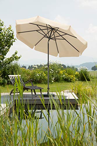 Schneider Sonnenschirm Orlando, natur, 270 cm rund, 783-02, Gestell Alu/Stahl, Bespannung Polyester, 5.7 kg – Bild 2