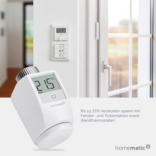 Homematic IP Smart Home Heizkörperthermostat, digitaler Thermostat Heizung, Heizungsthermostat, Steuerung per App, Alexa & Google Assistant, einfache Installation, Energie sparen, 140280A0 – Bild 6