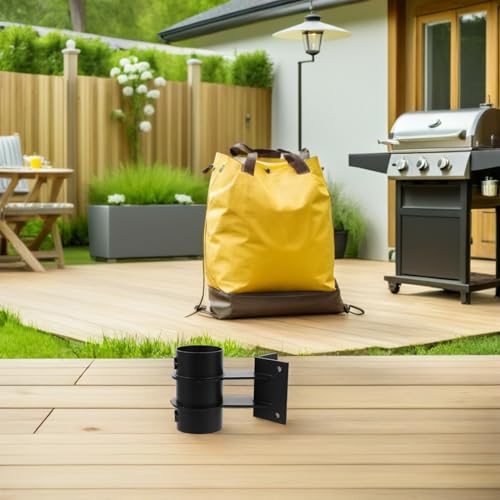 Veemoon 2 Stück Pack Sonnenschirmhalterung aus Metall Verstellbar für 3–5cm Stangen Windstabiler Schirmhalter für Terrasse Balkon und Garten mit Schnellklemmung – Bild 5
