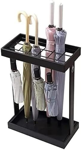 Regenschirmständer Schirmhalter Aus Metall, Regenschirmhalter for Zuhause, Hotel, Regenausrüstung, Lagerregal Unten Mit Abnehmbarer Wasserplatte Schirmständer