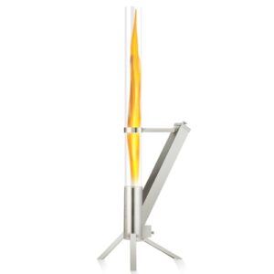 Outdor Holzpellet-Terrassenheizung mit Aschenbecher, Pellet-Feuerrohr, ideal für Camping, Lagerfeuerparty, Essen im Freien, Terrasse, Hinterhof, Strand, bringen Glück in Ihr Leben (Silber)