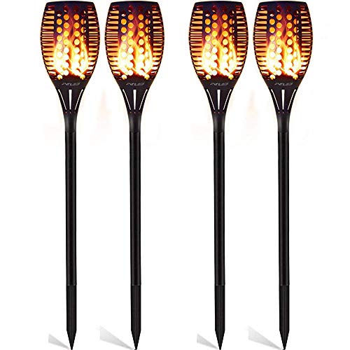 4 Stück Solarlampen Für Außen Garten 96 LED Gartendeko für Draußen leuchtet automatisch ein/aus mit Lichtsensor im Freien Solarbeleuchtung warmes Licht Gartenbeleuchtung wasserdicht IP65