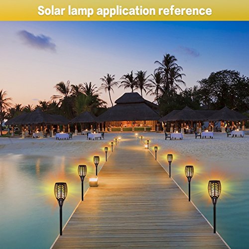4 Stück Solarlampen Für Außen Garten 96 LED Gartendeko für Draußen leuchtet automatisch ein/aus mit Lichtsensor im Freien Solarbeleuchtung warmes Licht Gartenbeleuchtung wasserdicht IP65 – Bild 9