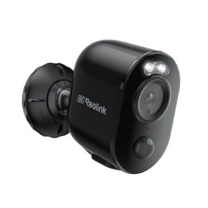 Reolink 4K 8MP Überwachungskamera Aussen Akku mit 2,4GHz/5GHz WiFi, Mensch/Auto/Tiererkennung, WLAN IP Kamera Outdoor mit Farbnachtsicht, Zeitraffer, 2-Wege-Audio, Argus 3 Ultra(Schwarz)