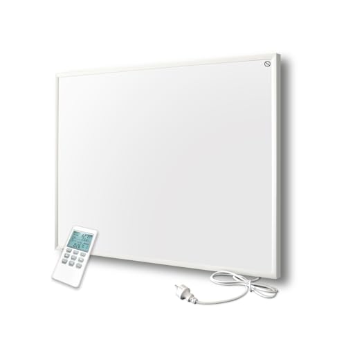 Byecold Infrarotheizung mit Thermostat 580 Watt, Infrarot wandmontage Elektroheizung Energiesparende, Heizpaneel Elektrisch mit Energiesparend Überhitzungsschutz