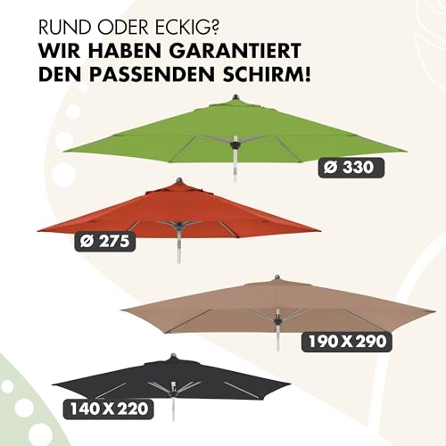 Doppler Sonnenschirm für den Garten SL-AZ Auto Tilt 220x140 cm Natur I Gartenschirm knickbar I Kurbelschirm mit UV-Schutz 80 I Kurbelschirm aus Aluminium I regenabweisendes Polyester-Schirmdach – Bild 6