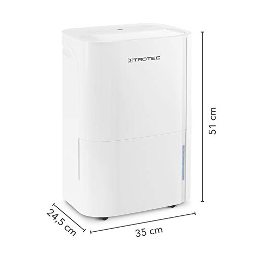 TROTEC Luftentfeuchter elektrisch TTK 54 E – Leistung 18 L/Tag – Fläche 40 m² / 100 m³ – mit Autoabschaltung – für Wohnung und Schlafzimmer – Bild 3