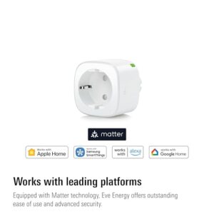 Alternative view of Eve Energy (Matter) 4er Set – Smarte Steckdose, Verbrauchsmessung, TÜV-zertifiziert, Matter, Thread, funktioniert mit Alexa/Apple/Google Home/SmartThings/Home Assistant, Thread Border Router erf