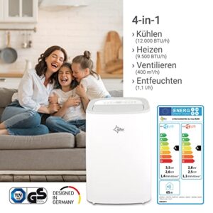 Alternative view of SUNTEC Mobiles Klimagerät CoolFixx 3.5 Eco R290 – Klimaanlage mobil mit Abluftschlauch – Kühler und Entfeuchter für Räume bis 60 qm – Leise mobile Kühlung Wohnung & Büro – 12.000 BTU – 3520 Watt