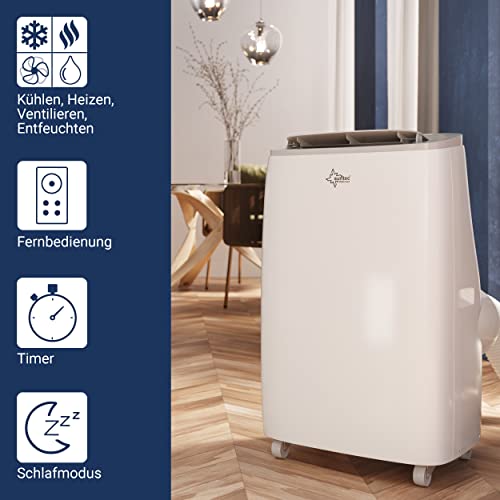 SUNTEC Mobiles Klimagerät CoolFixx 3.5 Eco R290 – Klimaanlage mobil mit Abluftschlauch – Kühler und Entfeuchter für Räume bis 60 qm – Leise mobile Kühlung Wohnung & Büro – 12.000 BTU – 3520 Watt – Bild 3