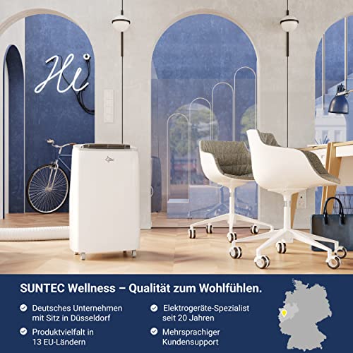 SUNTEC Mobiles Klimagerät CoolFixx 3.5 Eco R290 – Klimaanlage mobil mit Abluftschlauch – Kühler und Entfeuchter für Räume bis 60 qm – Leise mobile Kühlung Wohnung & Büro – 12.000 BTU – 3520 Watt – Bild 5
