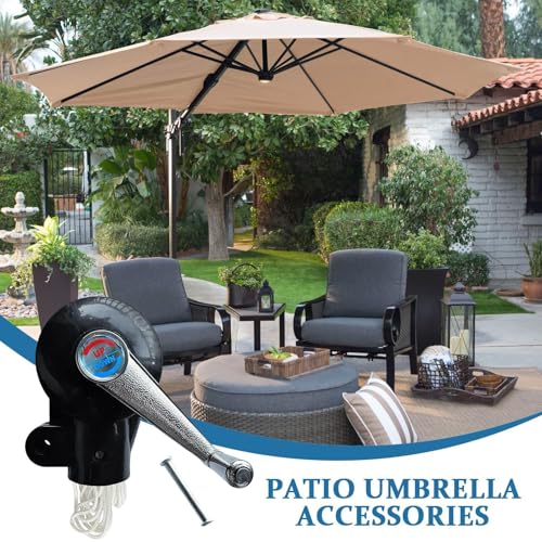 Regenschirmkurbel Ersatz – leichtes Strand-Handgerät mit Kordel, Solar-Öffnungsmechanismus, perfekt für Garten, Balkon, Kurztrips und Picknicks – Bild 3