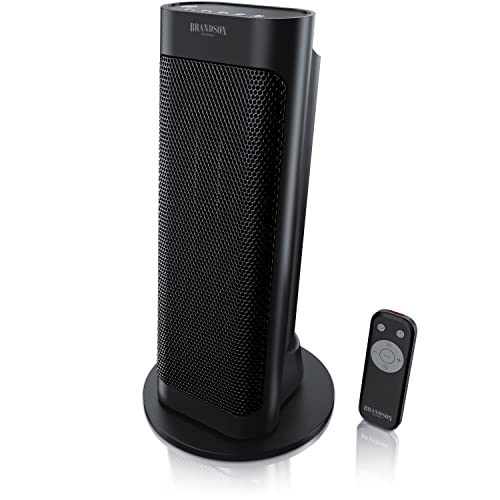 Brandson - Heizlüfter mit Fernbedienung - Preisträger 2025 - energiesparend leise - mit Thermostat Oszillation Timer - Schwarz
