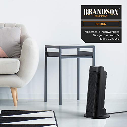 Brandson - Heizlüfter mit Fernbedienung - Preisträger 2025 - energiesparend leise - mit Thermostat Oszillation Timer - Schwarz – Bild 6