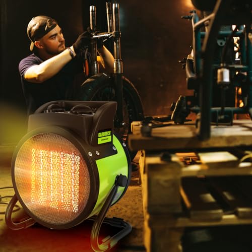 GARDTECH 3000W Heizgeräte mit Kaltluftfunktion, Elektro Heizlüfter mit Thermostat, Kippschutz, Überhitzungsschutz, Keramik Heizlüfter für Schlafzimmer, Garage, Werkstatt, Gewächshaus – Bild 7