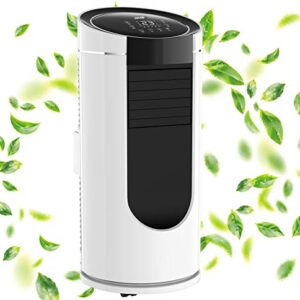 DMS® - Klimaanlage Mobiles Klimagerät 3in1 kühlen Luftentfeuchter, lüften, Ventilator - 9000 BTU/h (2.600 Watt) - Klima mit Montagematerial, Fernbedienung und 24h Timer, Nachtmodus EEK: A Weiß MK-9000