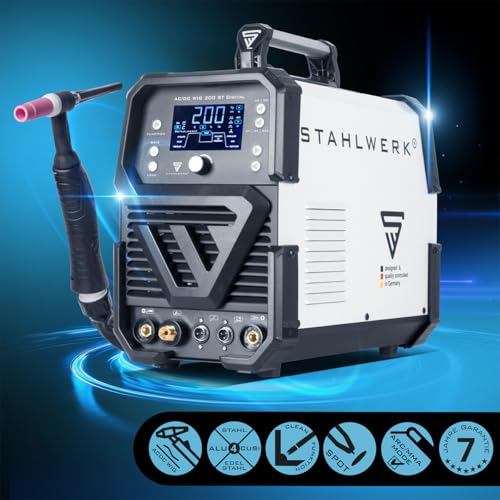 STAHLWERK Schweißgerät 2 in 1 Kombi AC/DC WIG 200 ST Digital - Vollausstattung - WIG & MMA 200 A, HF-Zündung, Spot-Funktion, Clean-Modus, IGBT, Digital-Display & Remote-Anschluss – Bild 6