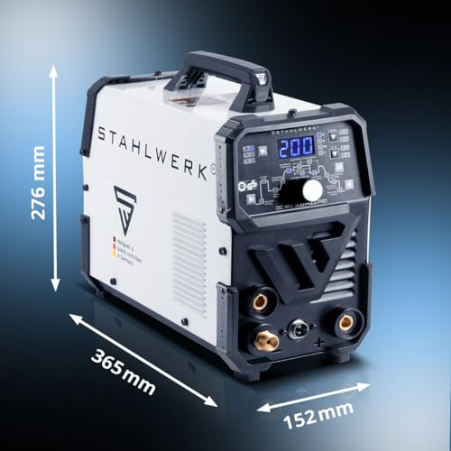 STAHLWERK Schweißgerät 2 in 1 Kombi DC WIG 200 Puls Pro - digital, WIG & MMA (E-Hand) bis 200 A, Pulsfunktion, Dünnblech geeignet, für Stahl, Edelstahl, Kupfer & Messing – Bild 9