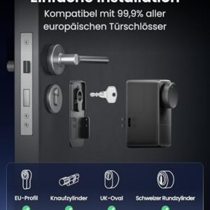 Alternative view of SwitchBot WLAN Smart Lock Pro Mit Aufladbarem Akku, Matter Over WiFi, Elektronisches Türschloss, schnell an deinem vorhandenen Türriegel installiert, unterstützt Apple Home, Alexa, Google Home, IFTTT