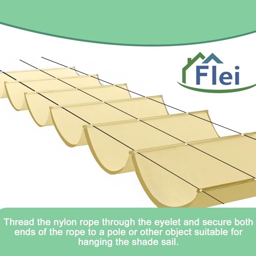 Einziehbar Welle Sonnensegel 250x300cm(BxL) Verstellbar Schattenabdeckung Sonnenschutz Wasserdicht Outdoor Pergola UV-beständig Markise Anwendbar auf Terrasse Garten Beige – Bild 6