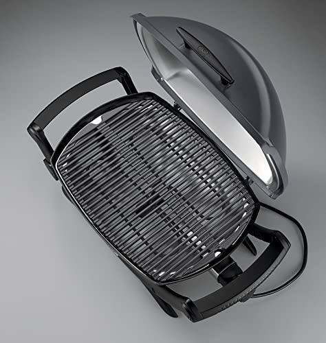 Weber Q2400 Elektrogrill, 55 x 39 cm, Dunkelgrau (55020079) & 7118 Abdeckhaube für Q200/Q220/Q240 Serie, schwarz – Bild 4