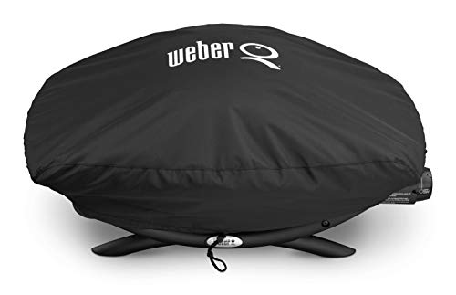 Weber Q2400 Elektrogrill, 55 x 39 cm, Dunkelgrau (55020079) & 7118 Abdeckhaube für Q200/Q220/Q240 Serie, schwarz – Bild 5